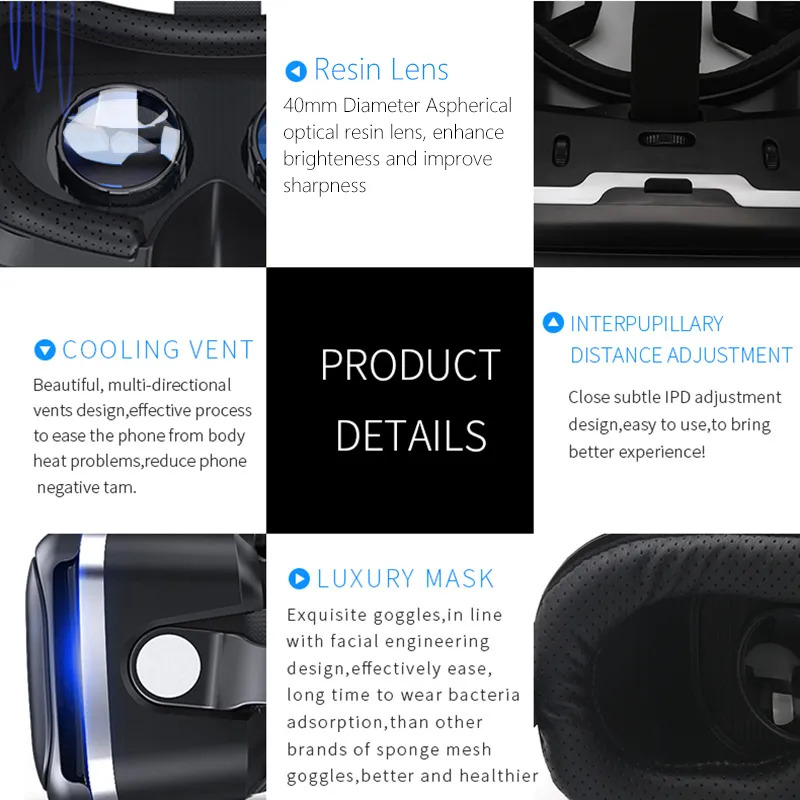 Vr Shinecon 6.0 Hoofdtelefoon  - Vr Headset Pc recensie en prijs
